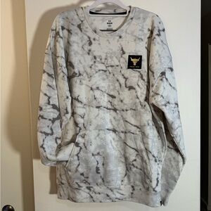 NWOT Under Armour Project Rock Marble Pattern Sweatshirt